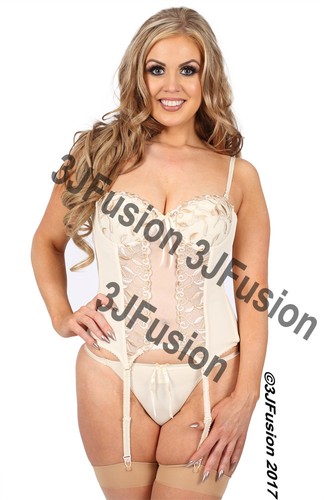 Cream embroidered wedding - cream,