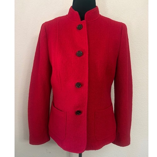 Talbots red boiled - red, wool
