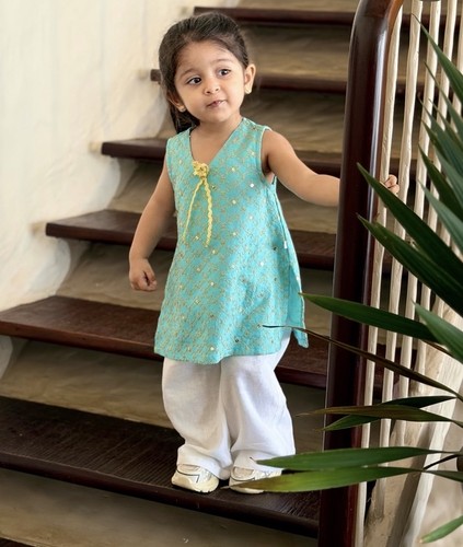 Two piece salvar - suit, for