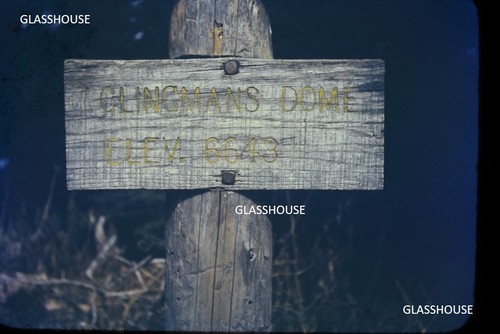 Old sign post for clingmans - sign,