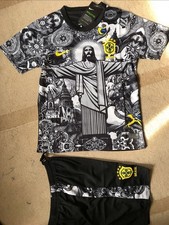 Kids 11-12 Yrs Neymar JR Brazil Cristo Redeemer Kit 44cm Pit To Pit New With Tag