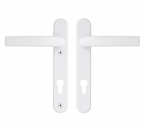 Upvc door handle white sprung - upvc,