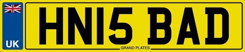 Number plate initials hn15 - number,