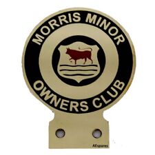 Vintage Morris Minor Owners Car Club Heavy Brass Enamel Front Grill Badge S2u