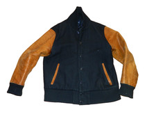 Vintage Gap Varsity Letterman leather & Wool jacket Size XL .Long sleeves