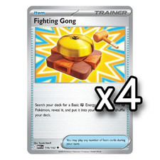 4x REVERSE HOLO Fighting Gong