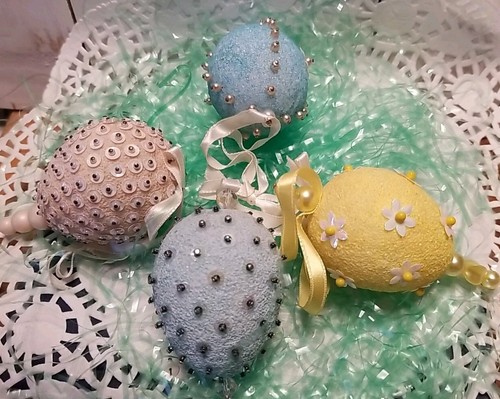 Easter egg ornaments - easter,