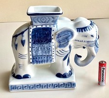 Blue & White Elephant Vase