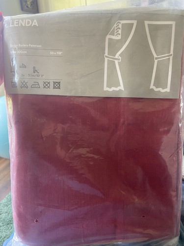Ikea lenda red curtains - lenda, 2
