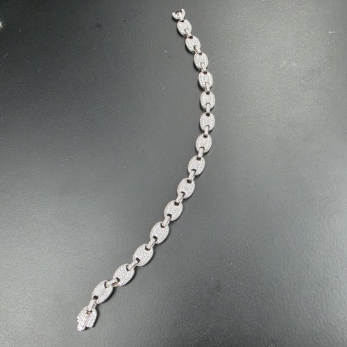 Iced gucci link bracelet 8mm - iced,