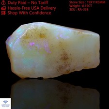 8.15 Cts Natural Australian Fire Opal Gemstone Semiprecious Rough 19x11x5 mm