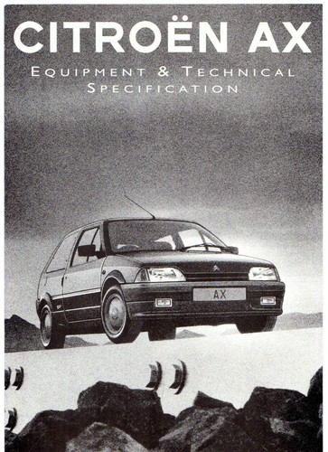 Citroen specifications 1994 - ax,