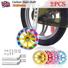 LED Flash Children Bicycle Stabilisers Kids Training Cycle Wheel For 12-20" Bike