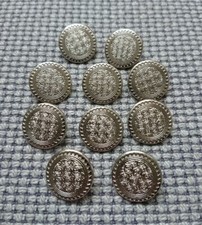 Set 10 Vintage Silver Tone