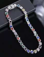 Iced out Colour spot Necklace / rapper style Aitch type chain