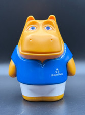 RARE Ulster Bank - Henri Hippo - Vintage Plastic Promo Money Box with Key