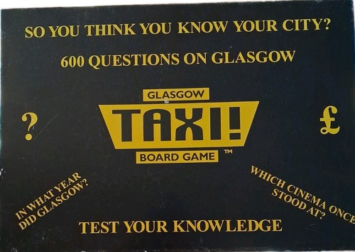 Glasgow taxi board game - taxi,