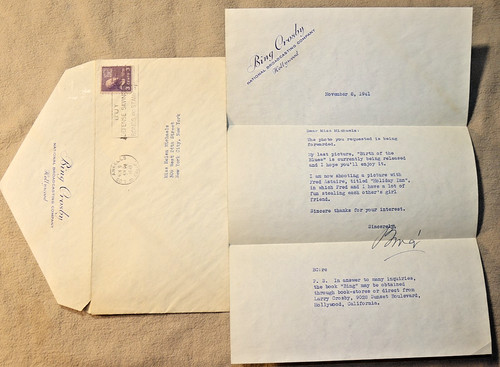Signed bing crosby letter - bing,