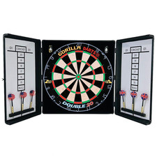 Gorilla Aluminium Darts Centre with Cabinet Set Dartboard inc Darts Package