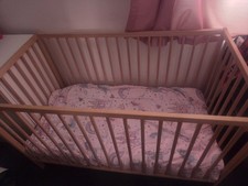 Baby Cot Bed with Mattress
