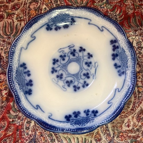 Flow blue butter pat - butter,
