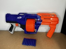 Nerf N-Strike Elite SurgeFire Gun Rapid Fire Blaster With Darts Bullets 8pcs