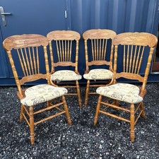 Four Matching Vintage Oak High