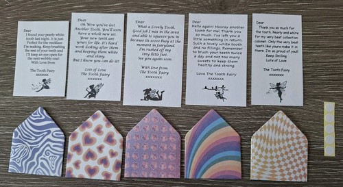 Tooth fairy letters and - x,
