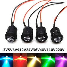 6mm Pre-Wired LED Bulb Light 3V 6V 12V 24V 48V 110V 220V Prewired Emitting Diode