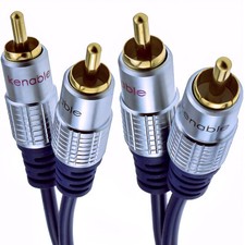 0.5m 50cm OFC HQ 2 RCA Phono