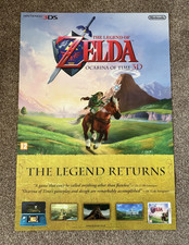 The Legend of Zelda Ocarina of Time 3D Retail Shop Poster A2