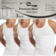 Men Vest 3 Pack 6 Pack 12 Pack