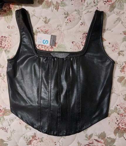 New corset style faux pvc - corset,
