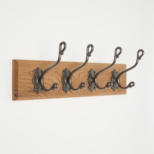 Solid oak coat - oak, wall