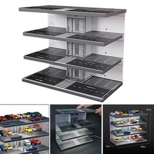 1:64 Scale Parking Lot Vehicle Garage Showcase for Model Cars Mini Dolls