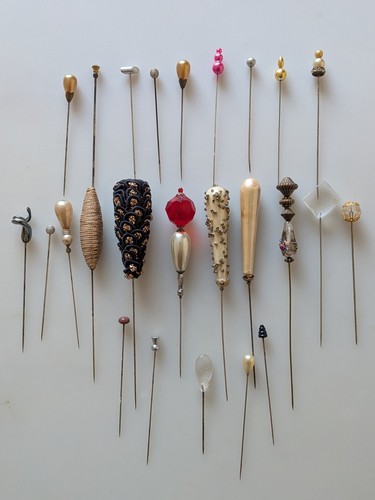 Vintage hat pins job - hat, lot
