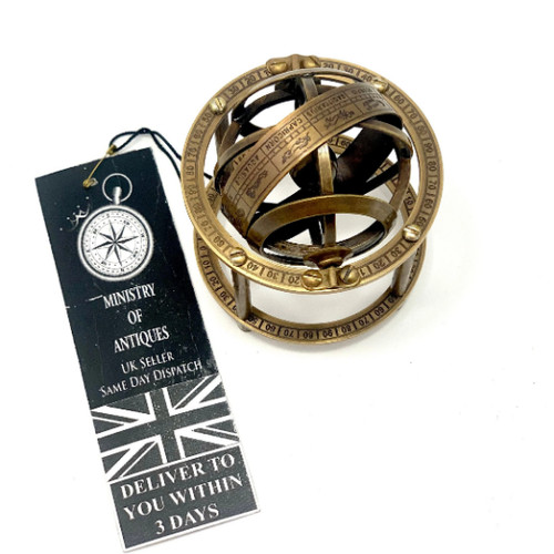 Brass antique armillary - brass,