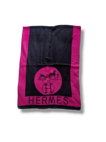 Hermes scarf pink black - scarf,, &