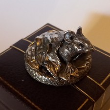CHARMING 'VINTAGE COUNTRY ARTISTS FILLED HALLMARK SILVER, MINITAURE MOUSE
