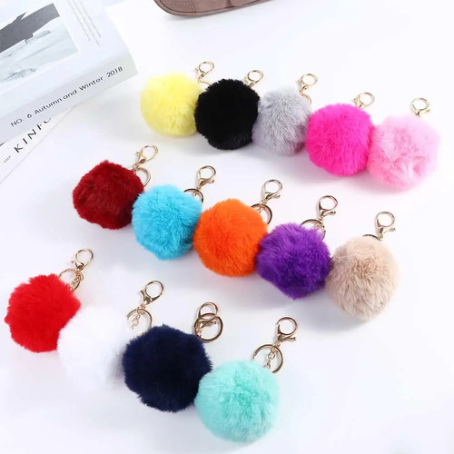 Soft faux fur rabbit - rabbit, pom
