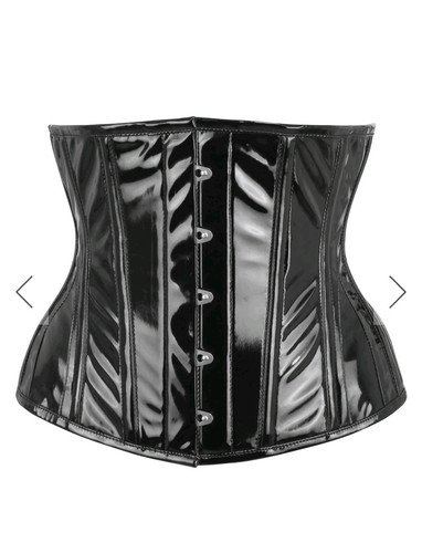 Corset story black - black, pvc