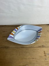 VINTAGE Mid Century Athene Flora Gouda Holland Angular Geometric Ceramic Dish