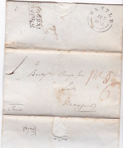 1838 wadhurst penny post - 1838,