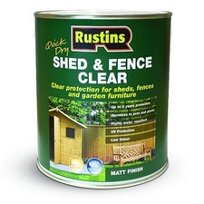 Shed and Fence Treatment Clear Rustins Quick Dry 5 Litre Lasts up to 5 Years