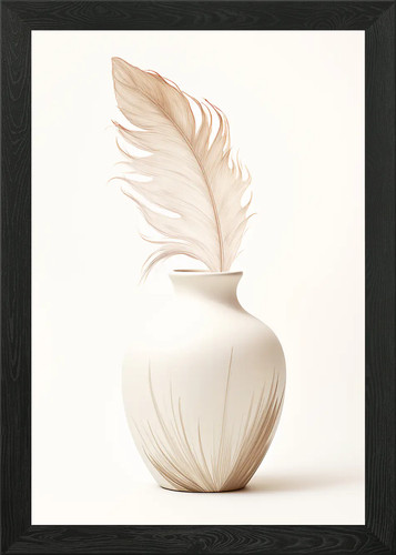 Feather vase still life - feather,