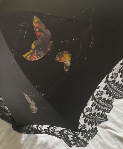 Victorian hand painted silk - victorian,