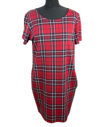 Next red tartan plaid - red, t-shirt