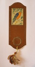 Rare vintage/antique embossed card GOOD WISHES parakeet bird bookmark bookmarker