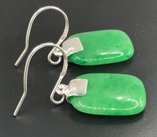 Jade drop earrings solid