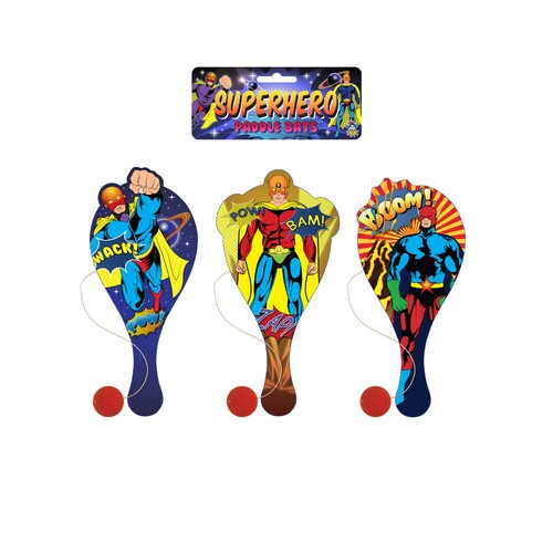 Superhero wooden paddle bat - paddle,